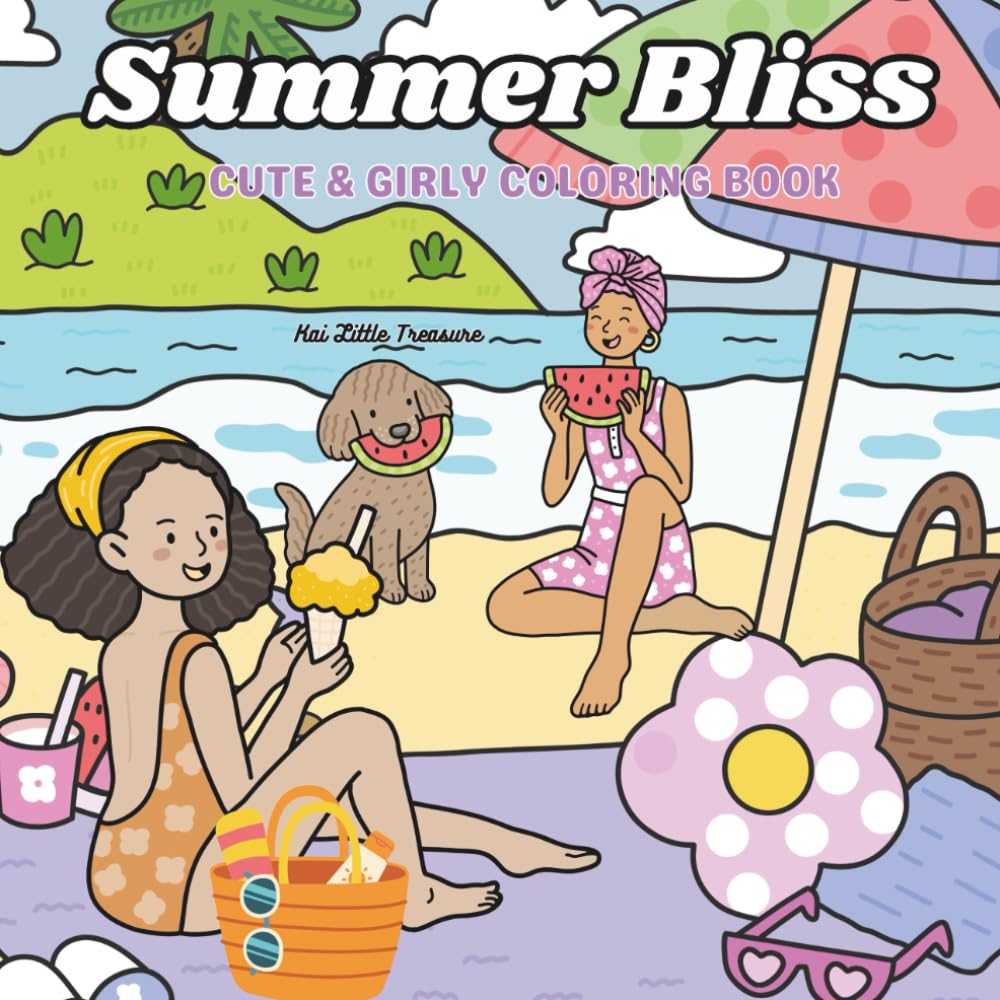 Summer Bliss: Cute & Girly Coloring book