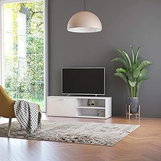 vidaXL Mobile Porta TV Mobiletto Consolle Madia Armadietto Basso HiFi Arredo Credenza unità Multimediale Bianco 120x34x37 cm in Truciolato
