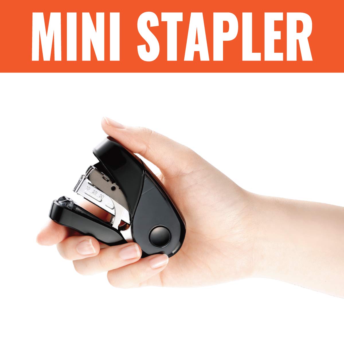 MAX HD-10FL3 Mini-Heftgerät, Schwarz