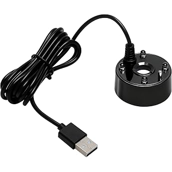 HENGBIRD Aquarium Fog Machine Ultrasonic Mist Nebulizer USB LED Colour Changing Mist Device with Lack of Water Protection for Fountain Pond Aquarium Easy to Use 5V