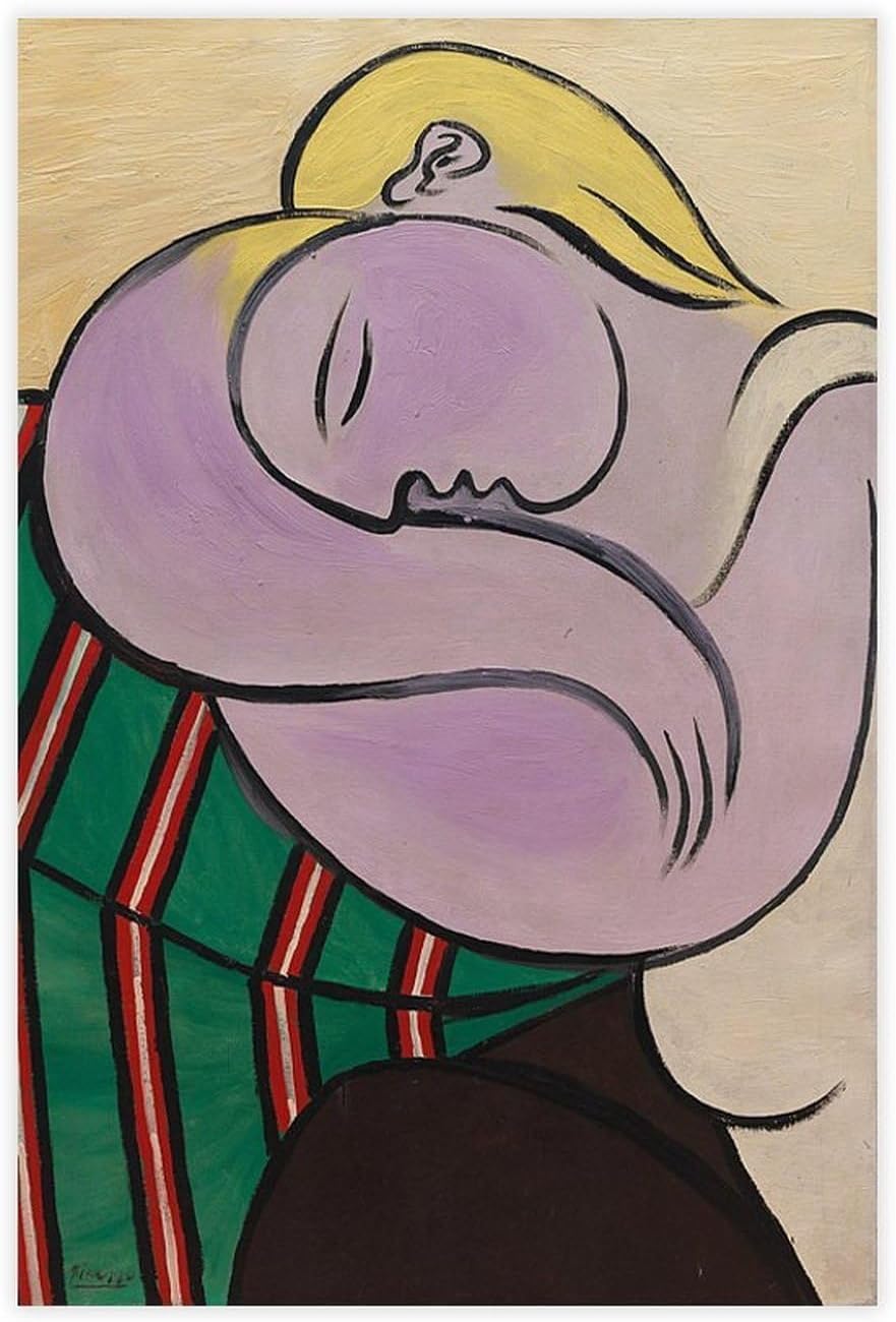 Waeta Rnvzx Pablo Picasso Poster Woman with Yellow Hair Canvas Painting Abstract Wall Art Pablo Picasso Prints For Living Room Decor Picture 40x60cm No Frame