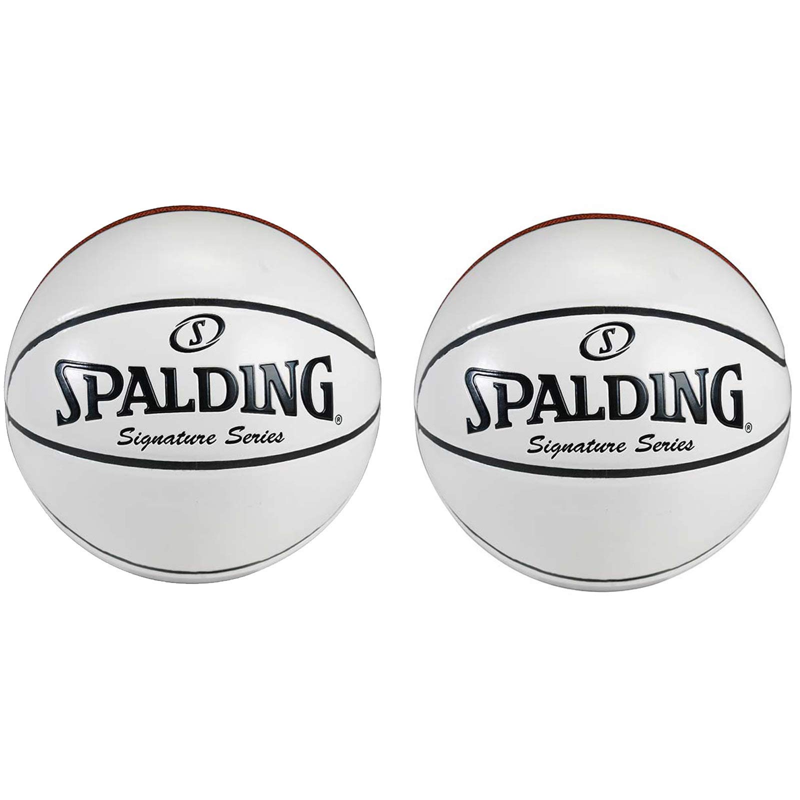 SpaldingSignature Series Autograph Basketballs, 2 Pack Bundle