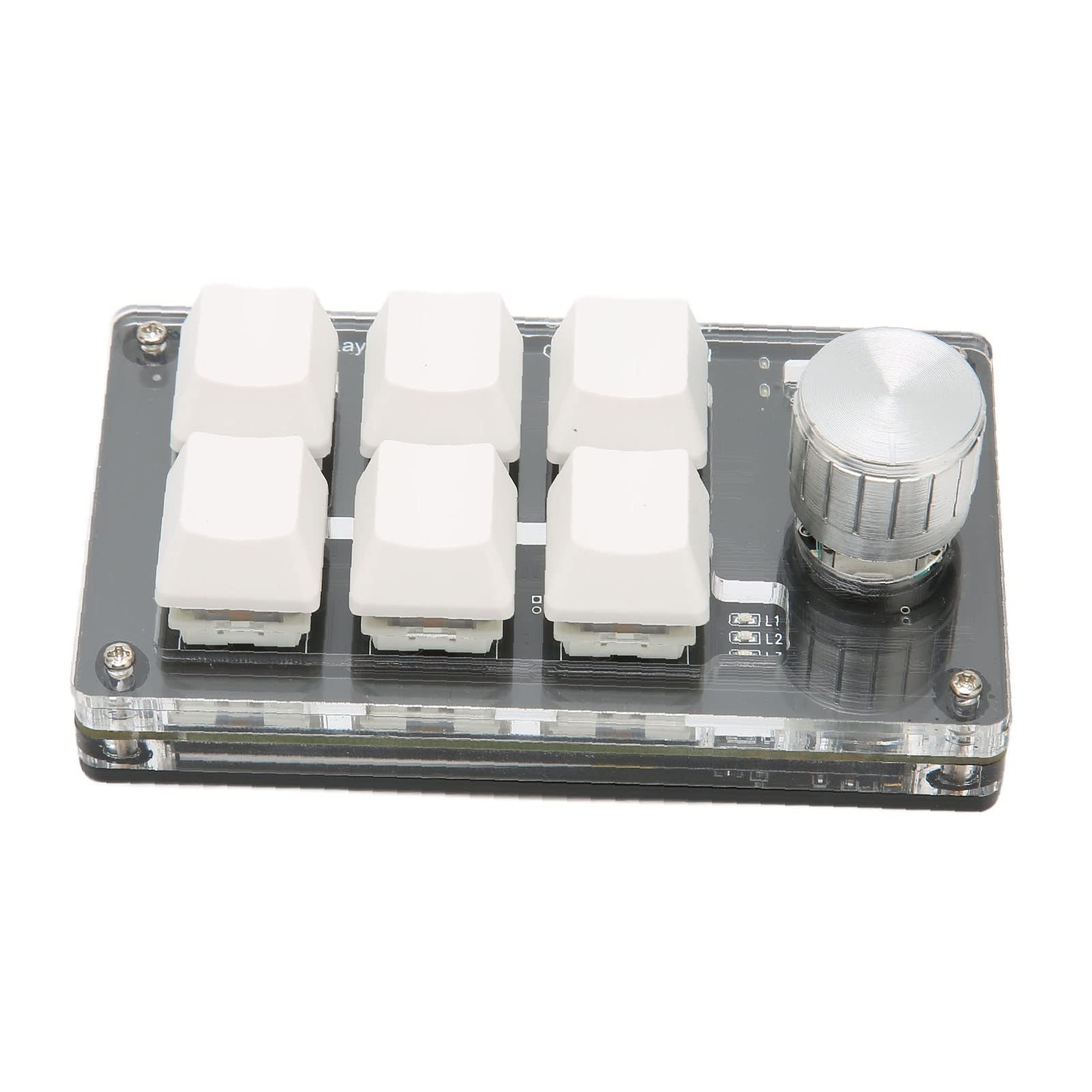 Aramox Mini Tastiera, Connessione a Doppia modalità Plug And Play Tastiera a Una Mano Comunemente Usata Tasto Blu Generale 6 Tasti per Computer (#2)
