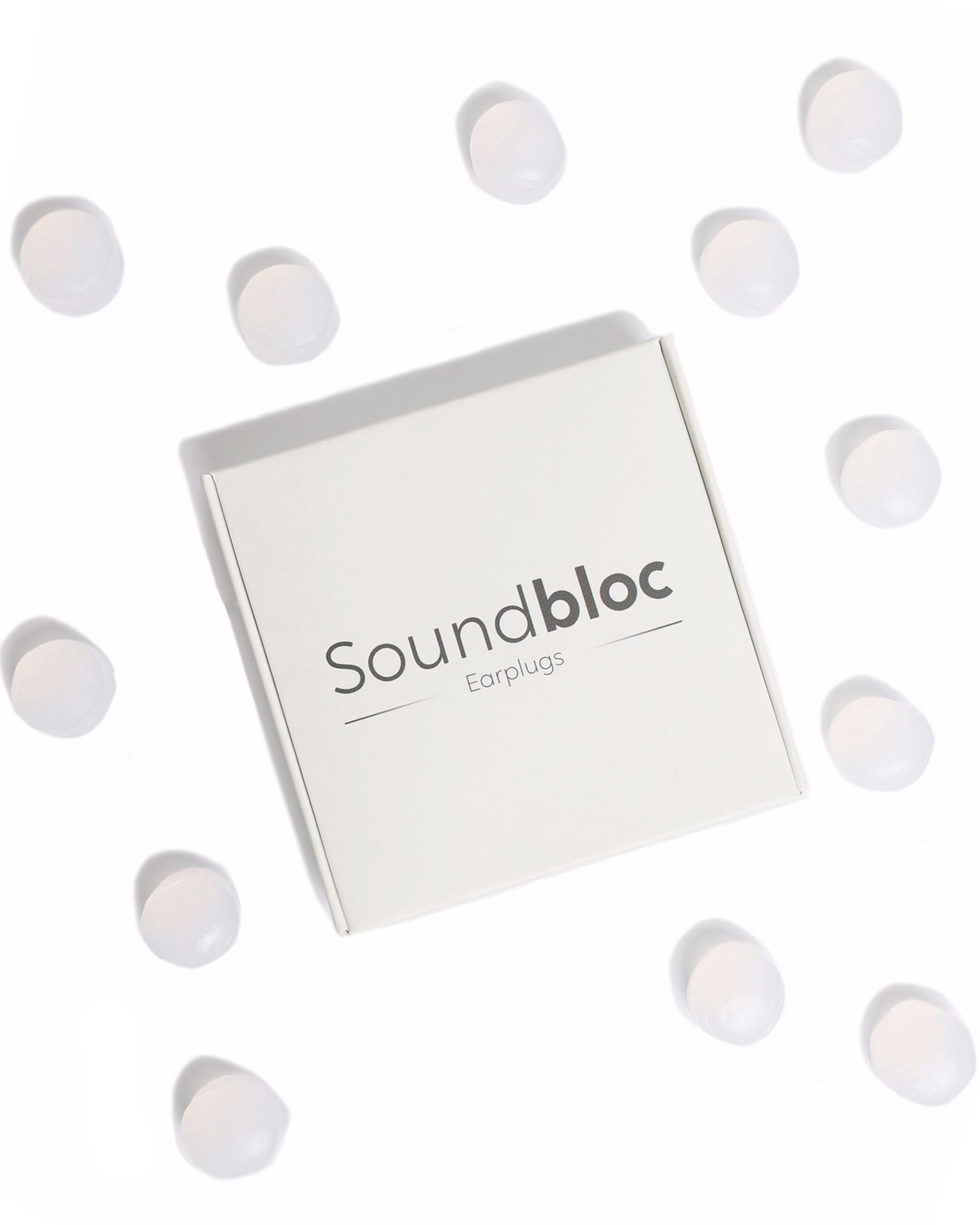 Soundbloc Earplugs™ - Ear Plugs for Sleep - Custom Fit Noise Cancelling Reusable Soft Silicone, 27dB Sound Reduction - Swimming, Travel, Focus, Work. (Air, Small - Medium)
