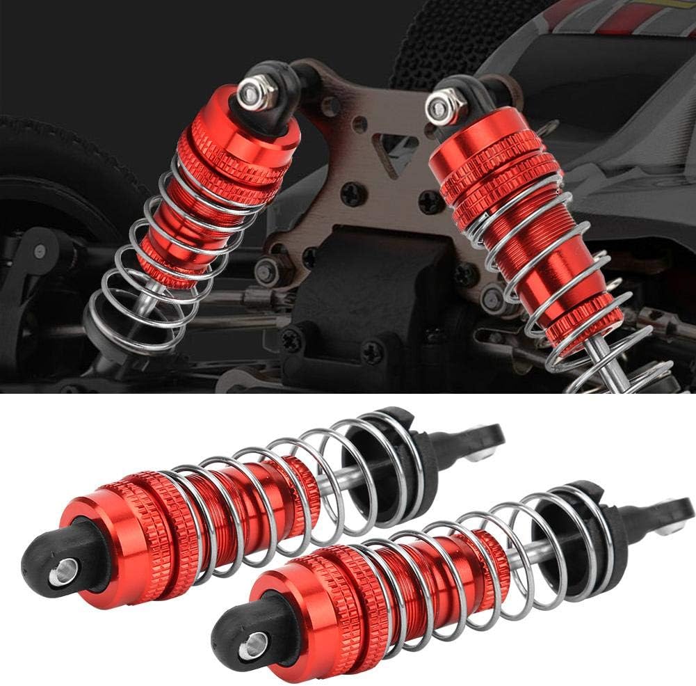 Metal Oil-Filled Shock Absorbers for 1/14 RC Cars, Adjustable Suspension for WLtoys 144001 and Similar Models, for Racing and Drifting (Red/Blue)