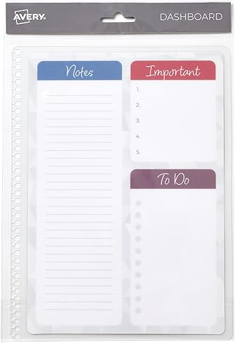 Miniatura 1 de Avery Accesorio planificador de tablero, 7 x 9 pulgadas, de doble cara, compatible con borrado en húmedo y en seco (24904)