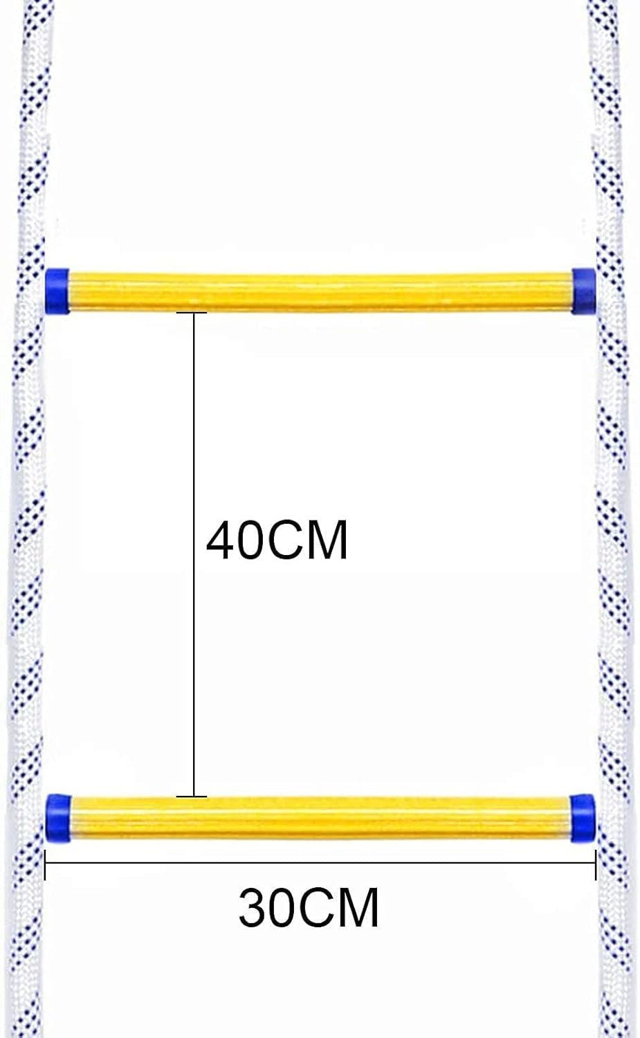 Rope Ladder, fire Escape Ladder Emergency Rescue Ladder Portable Non-Slip Soft Ladder Reusable with Hook, Perfect Height for Windows and Balconies, 3/5/6/8/10m (Size: 8m) ()