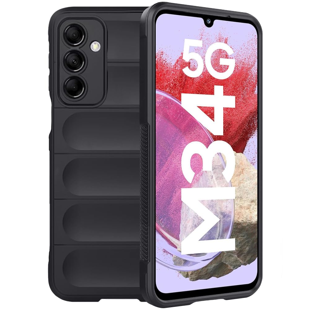 TheGiftKart Liquid Silicon Back Cover Case for Samsung Galaxy M34 5G / F34 5G | Shockproof Military Grade Protection | Micro-Fibre Cloth On Inner Side | Built-in Anti-Slip Grip Back Cover (Black) (B0CC5292GS) Amazon Price History, Amazon Price Tracker