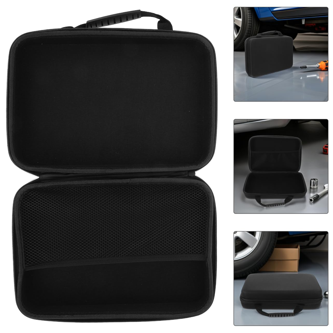 Ciieeo Bolsa Organizadora de Almacenamiento de Cables para Aspiradora de Coche, Estuche Rígido Eva 30x20x9 Cm, Portátil Prueba de Polvo, Adecuado para Viajes y Uso Diario en Automóviles