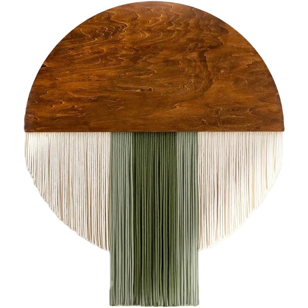 Dianzan tapiz de pared de macramé, arte de pared artesanal de alta calidad con borlas