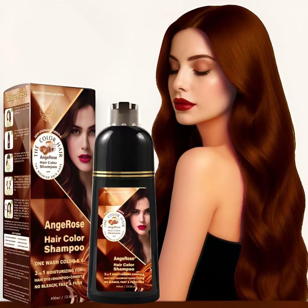 Amazon.com : AngeRose Hair Dye Shampoo 3 in 1, Instant Herb