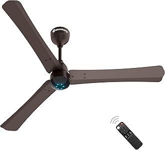 Renesa+ 1200mm 28W BLDC Motor with Remote Energy Saving Ceiling Fan (Earth Brown)