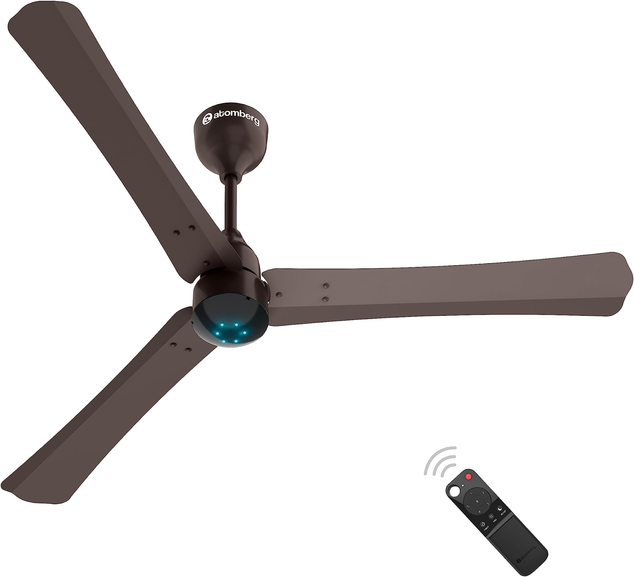 Renesa+ 1200mm 28W BLDC Motor with Remote Energy Saving Ceiling Fan (Earth Brown)