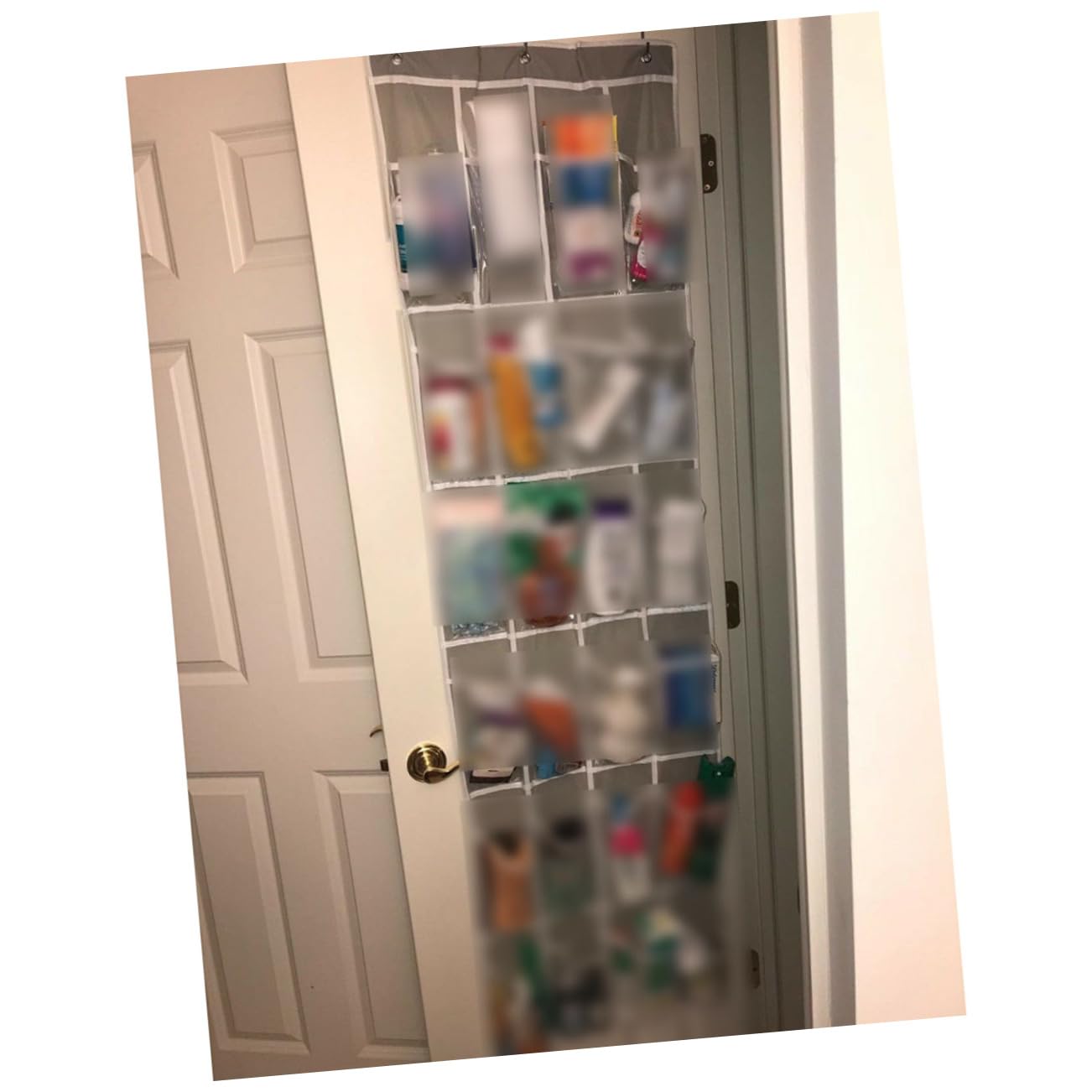 OFFSCH over The Door Shoe Rack 24 Grid Storage Bag Door Rear Hanging Wall Sundry Bag Waterproof