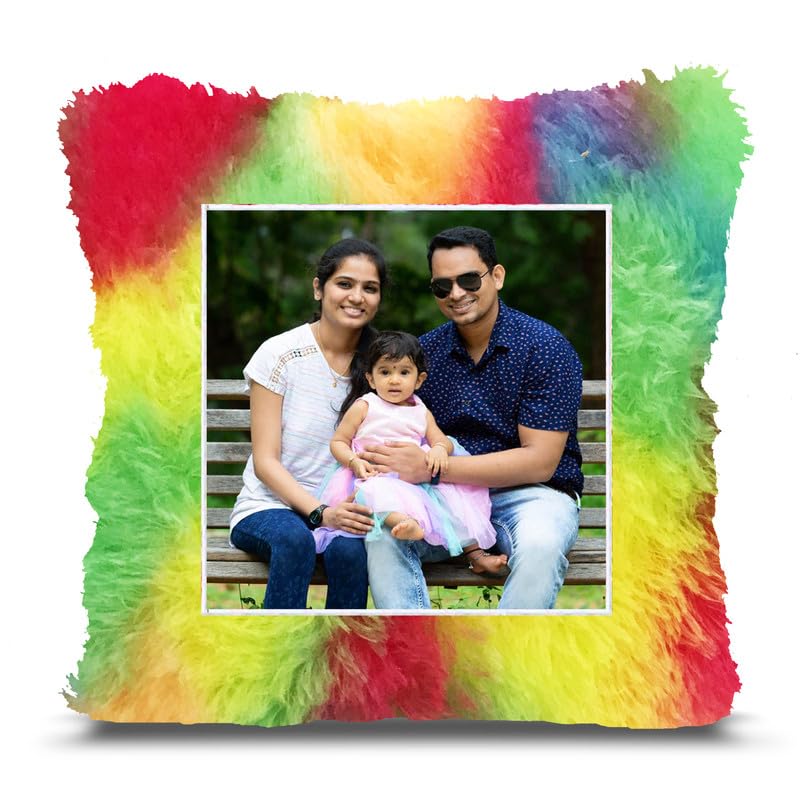 Fur Personalized Gift Photo Cushion for Boyfriend Girlfriend Husband Wife on Occasions Valentine's Day Birthday Anniversary Special Love Gift Square 15x17 inch, Multi (PC64)-image-29