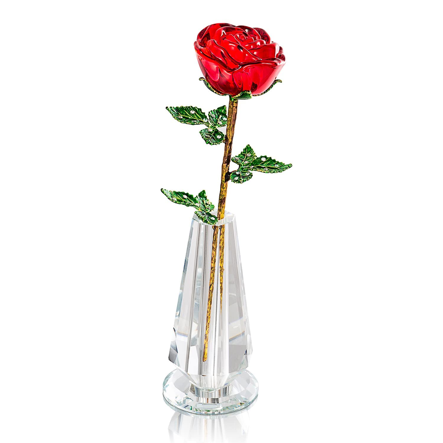 TERRIFI Crystal Rose Flower Artificial for Decoration.Best Gift for Valentine's Day, Mother's Day, Birthday Gift