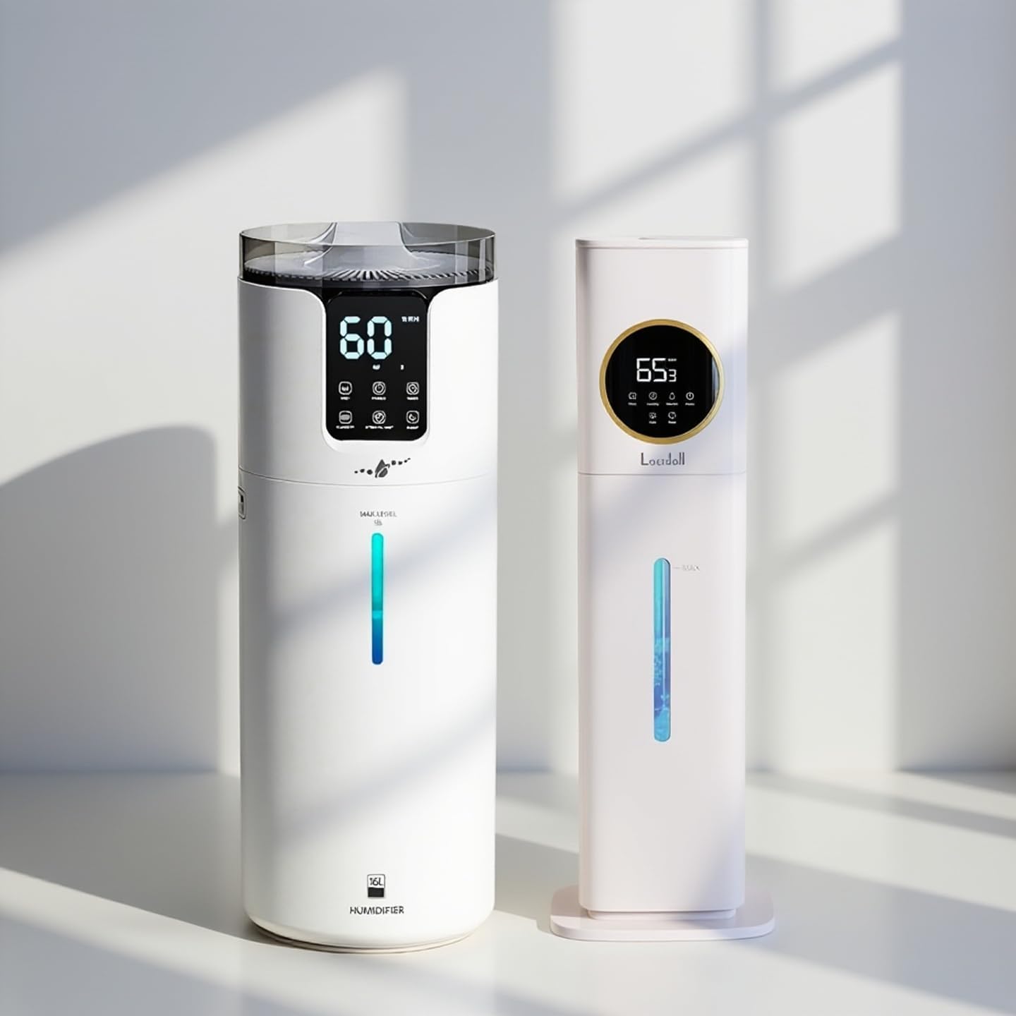 16L/4.2Gal Ultrasonic Cool Mist Large Humidifier + 8L Humidifiers Large Room Bedroom with Night Light