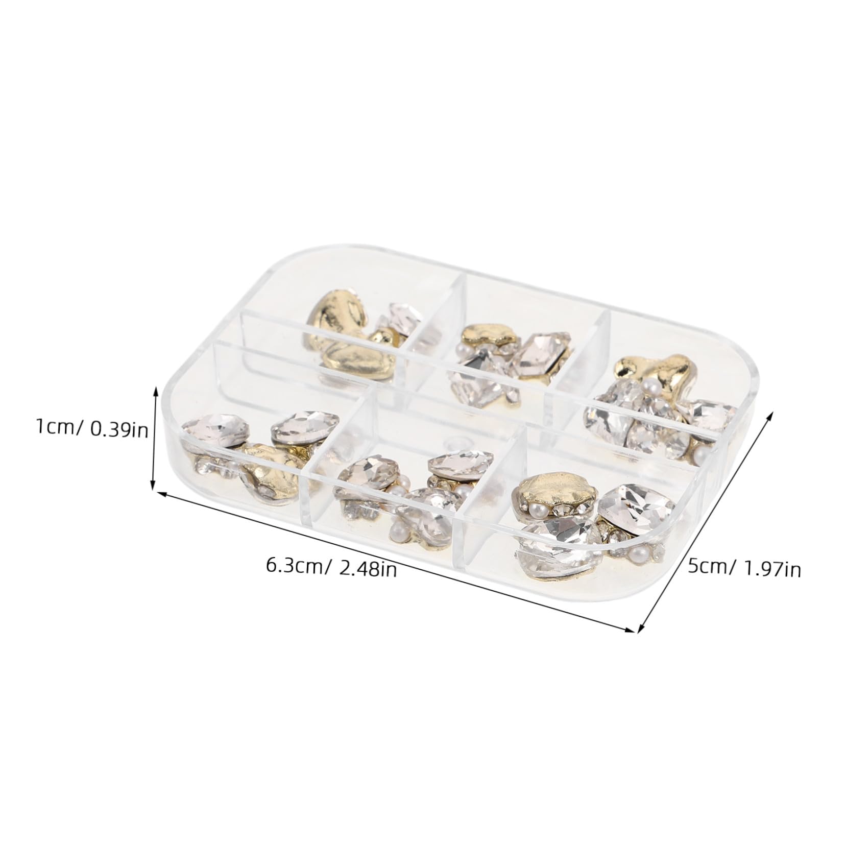 144 Pezzi Nail Glass Rhinestones Kit Trasparenti Flatback Charms per Creazioni Gioielli e Decorazioni Nail Art DIY