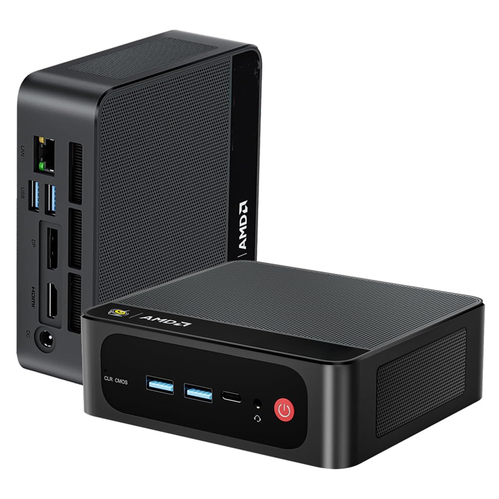 Beelink SER5 Mini PC, Mini Computer con AMD Ryzen 5 5500U (6C/12T up to 4.0Ghz), 16G DDR4 SO-DIMM + 500G NVMe M.2 2280 SSD, 2500Mbps LAN, WiFi 6, BT 5.4, DP, HDMI, Type-C
