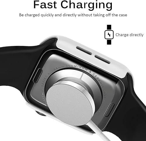 Miniatura 7 de Miimall Funda compatible con Apple Watch Series 3 de 1.654 pulgadas con protector de pantalla antiarañazos, a prueba de golpes, policarbonato duro y