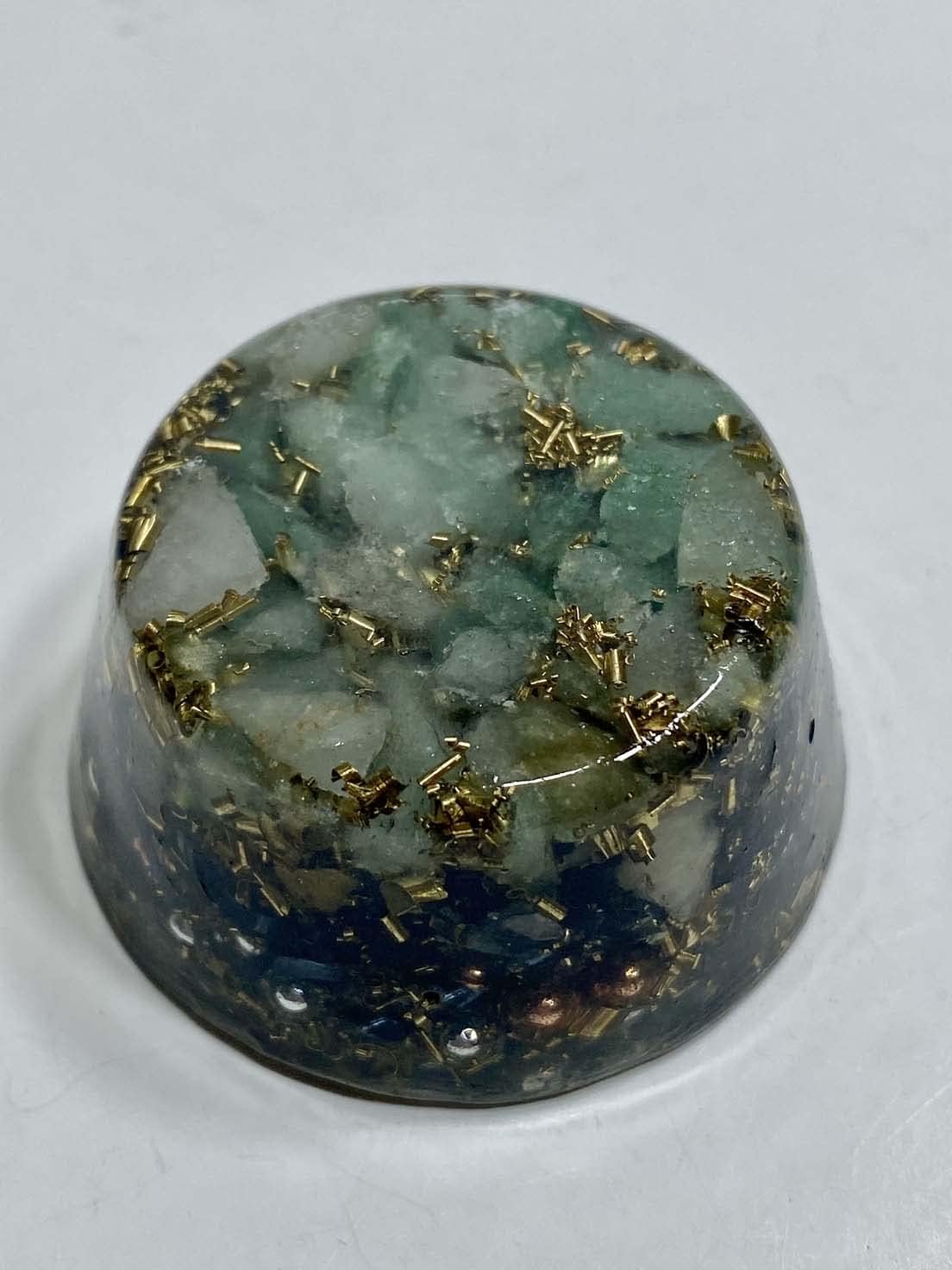 Aventurine Green Orgone Generator Energy Accumulator 528Hz/7.83Hz/Advance Harmonics Many Beautiful Ingredients and Colors!! (Aventurine Green)