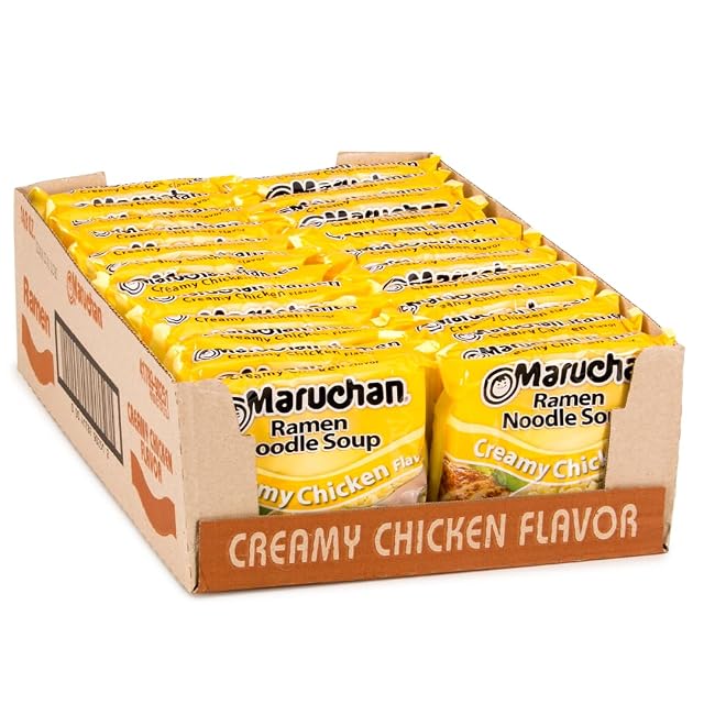 Maruchan Ramen Creamy Chicken Instant Ramen Noodles Ready to Eat Meals 3 Oz 24 Count