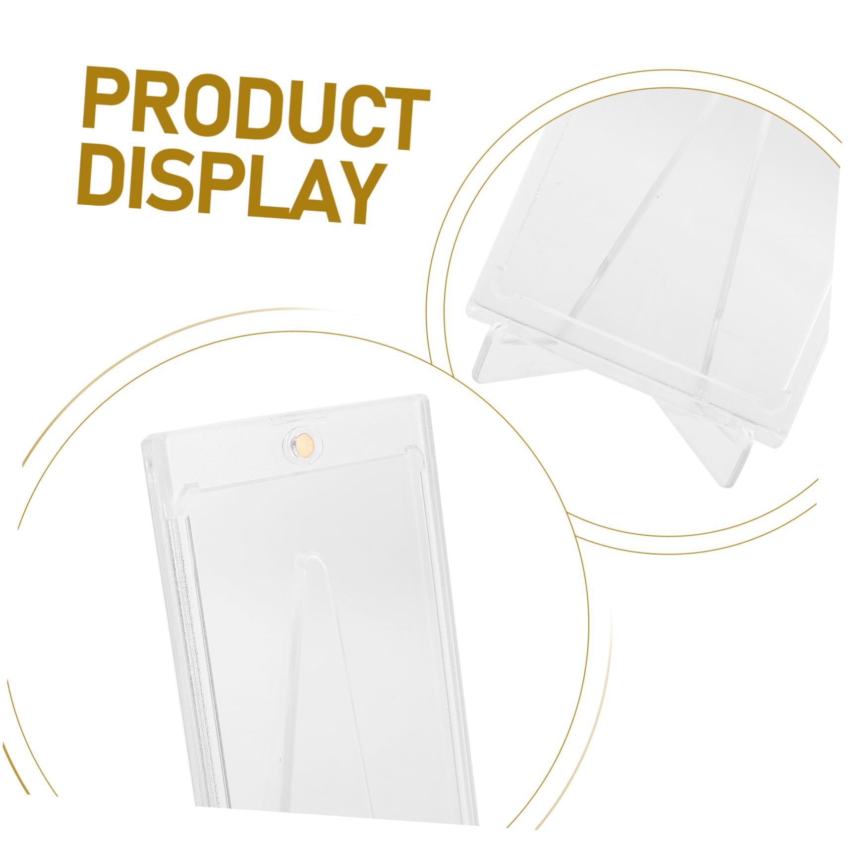 Custodie Porta Carte in Acrilico, Set da 6 con Supporto Display | Foto Cards e Trading Cards, Struttura Magnetica con Base Stabile, Uso Domestico e Ufficio