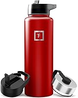 Vista 1 de IRON °FLASK Frasco de hidratación para acampar y senderismo con pajilla, botella de agua deportiva de acero inoxidable con aislamiento de boca