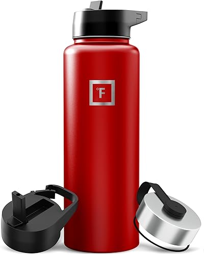 Miniatura 81 de IRON °FLASK Frasco de hidratación para acampar y senderismo con boquilla, botella de agua deportiva de acero inoxidable aislada de boca ancha, Aurora