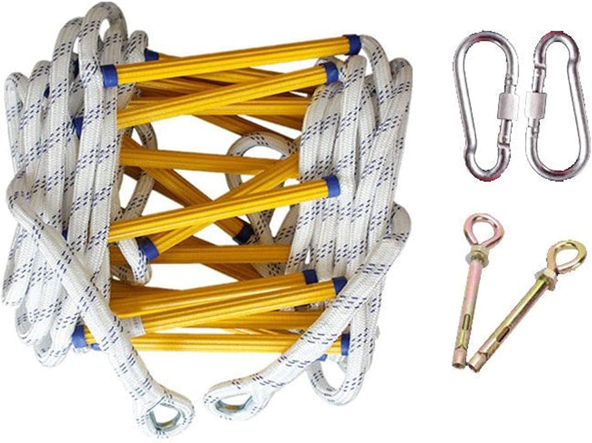 Échelle en corde de 10 m outil de sauvetage réglable de 3 à 18 m durable