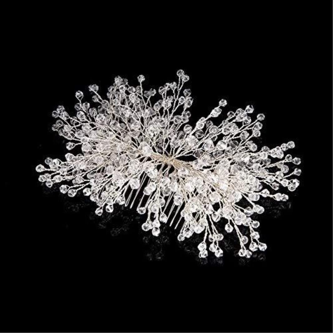 Grzebień Boczny dla Kobiet Eleganckie Ślubne Akcesoria Do Włosów Dla Nowożeńców Biżuteria Handmade Kryształ Rhinestone Bridal Party Prom Grzebieni do Włosów(Gold)