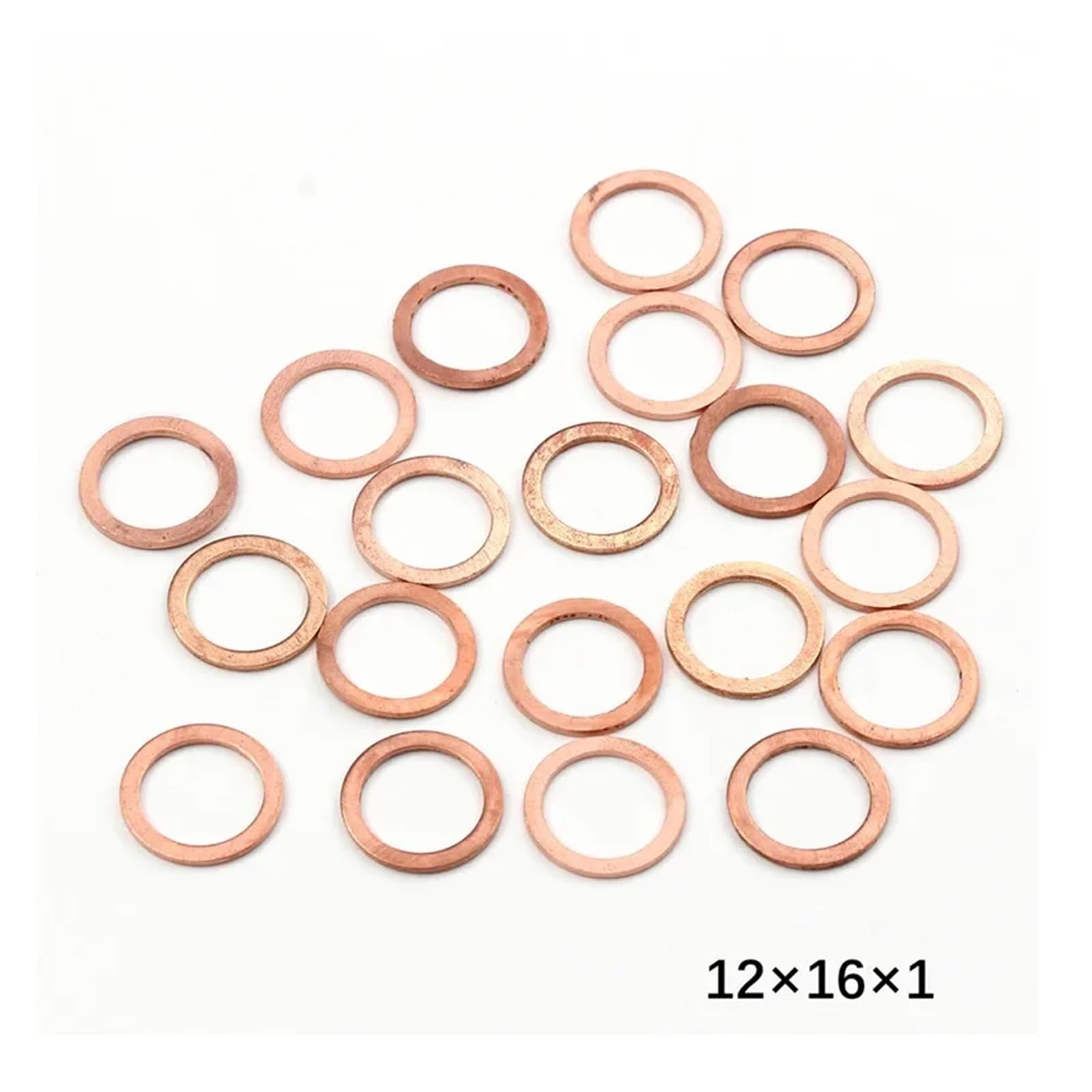 10/50 piezas de junta de arandela de cobre macizo, junta de anillo plano, tapón de cárter, sello de aceite, accesorios de hardware de sujeción de arandelas(M14x 20x 2,50Pcs)