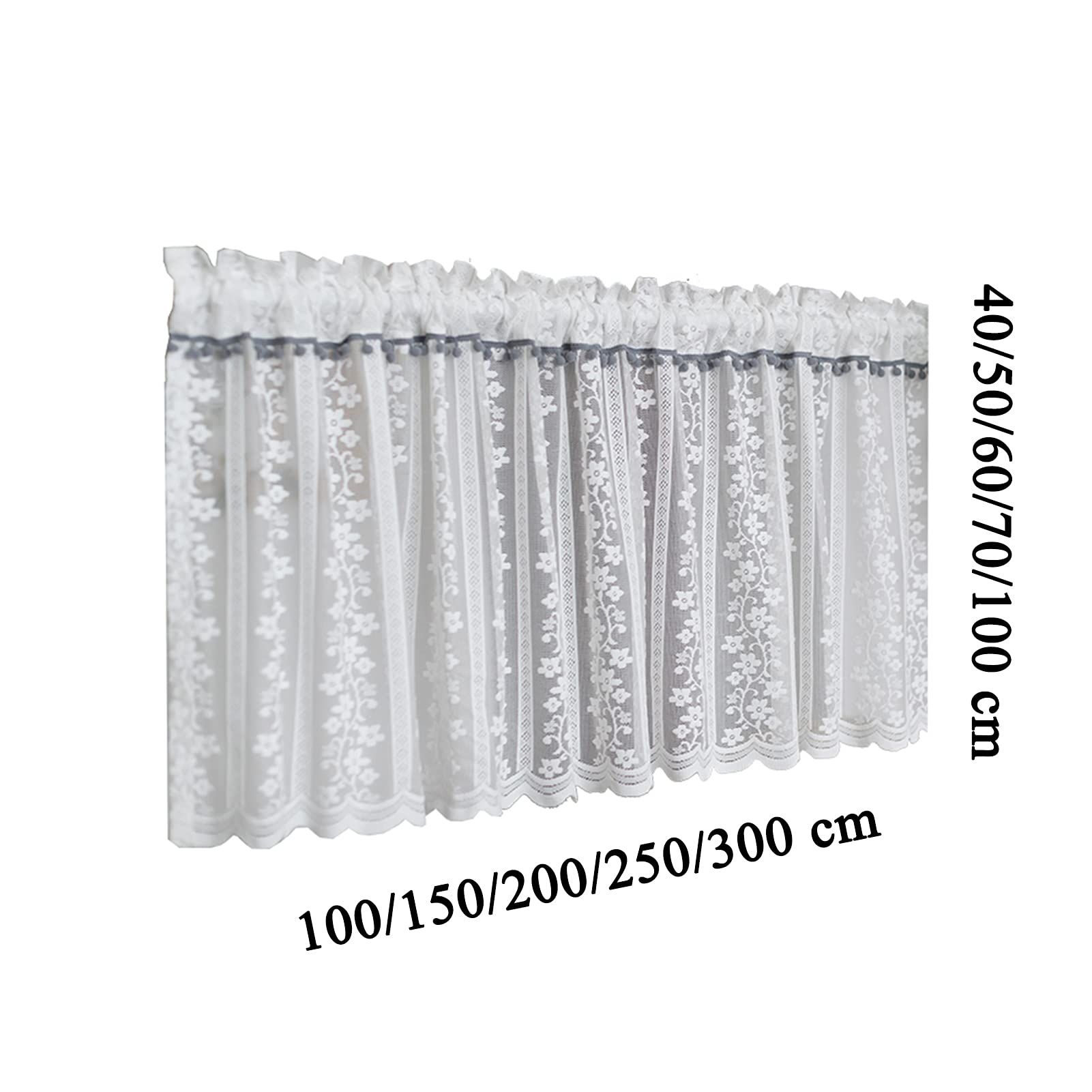 Rideau De Cuisine,Rideaux De Voile Transparents Modernes,Cantonnières Courts Rideaux Pour Chambre À Coucher Salon Chambre D'enfant,Rideaux De Café Rideaux De Taverne De Style Campagnard Avec Dentell