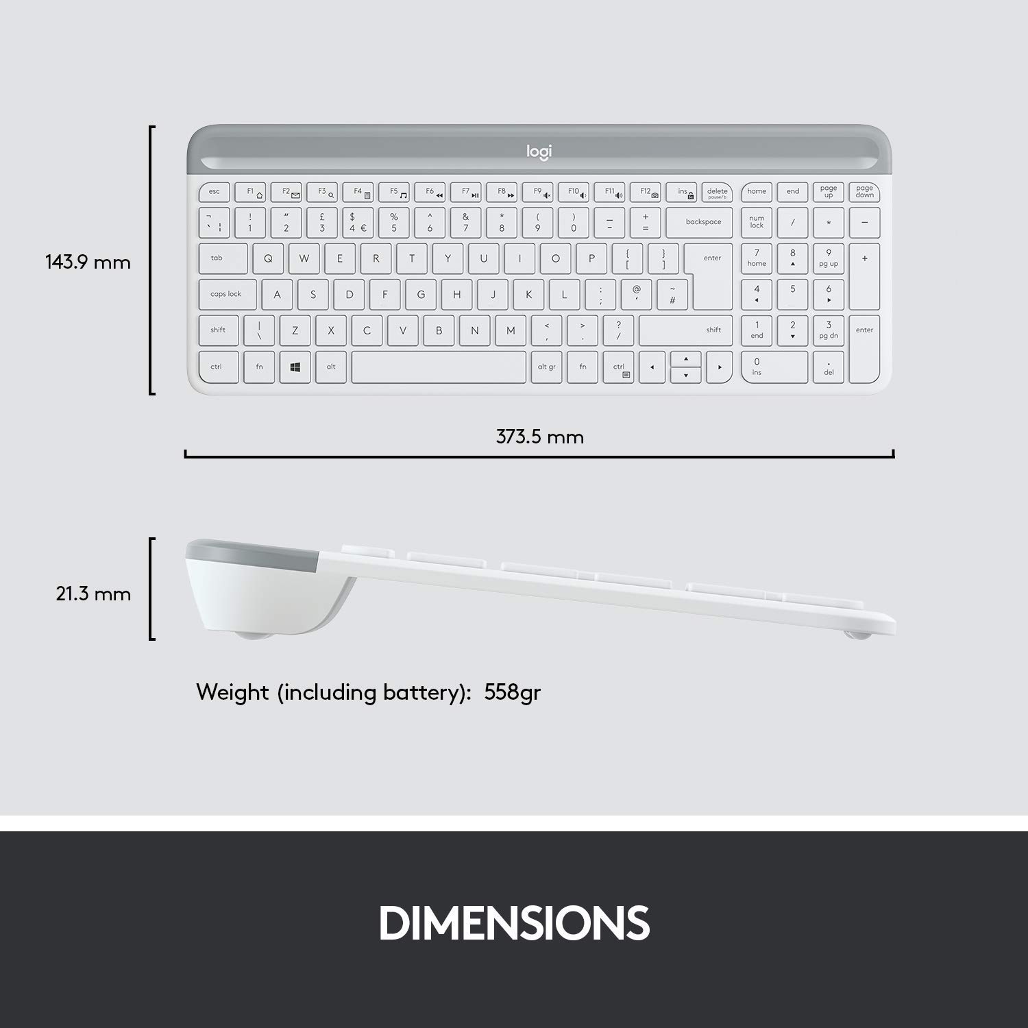 Logitech MK470 Slim Bezprzewodowa klawiatura & Mysz Combo - UK QWERTY