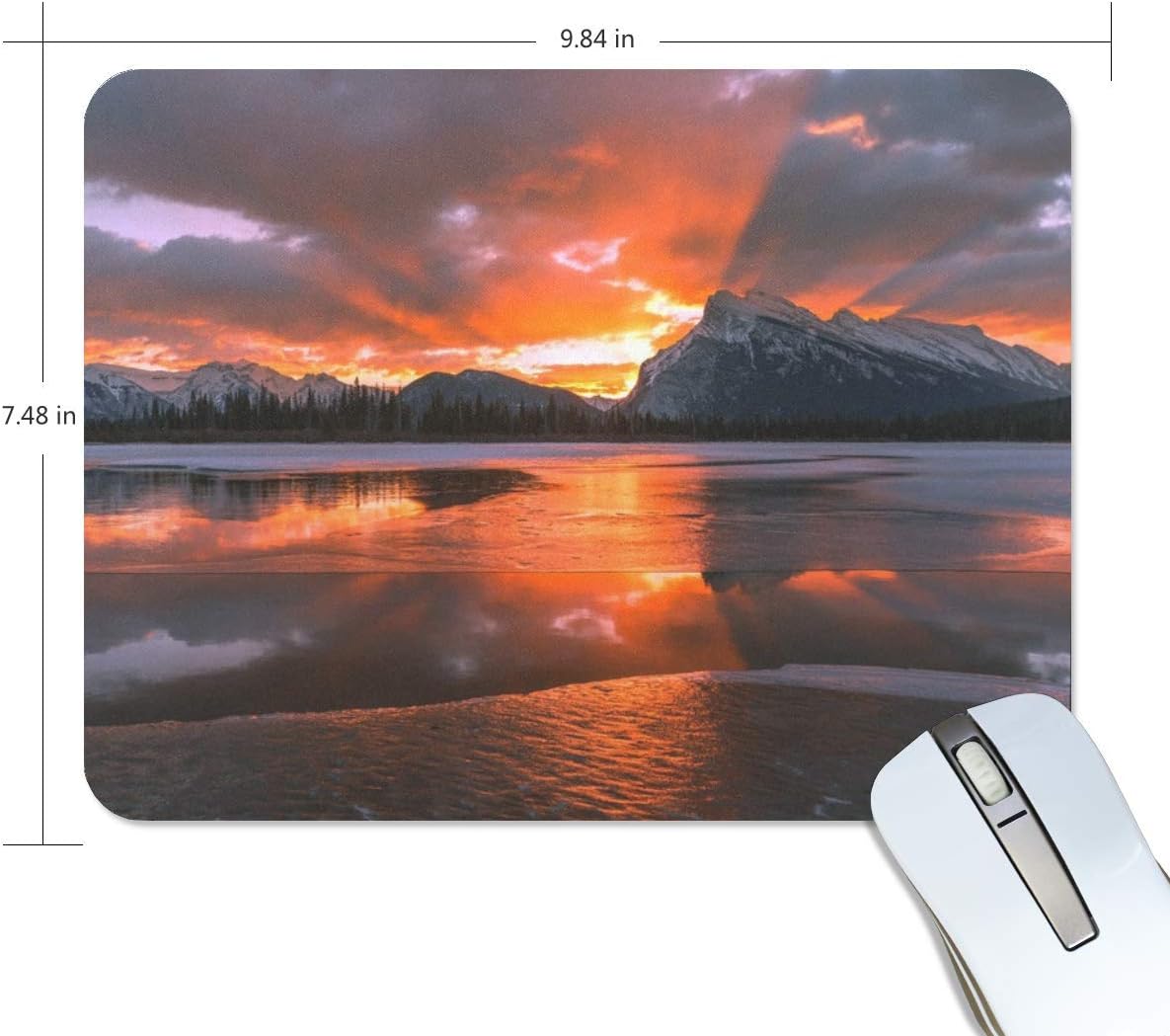 Mouse Pad Canada Alberta Banff National Park Sunrise
