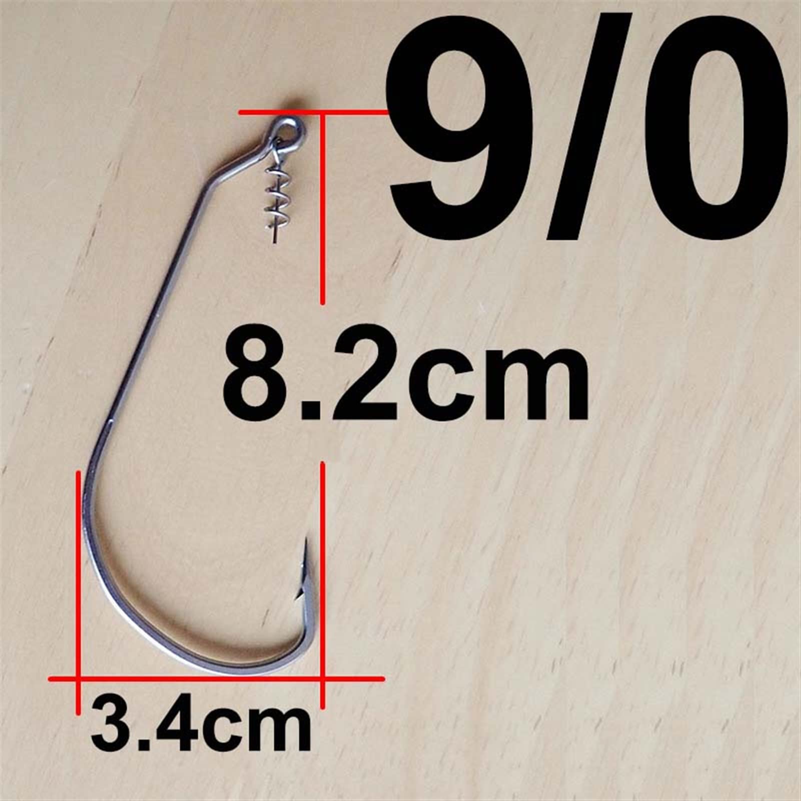 Amo da Pesca 20 Pezzi Ganci da Pesca Larga Ganci da Pesca Jig Grand Big Bass Hook Black High Carbon Acciaio Acciaio a manovella Gancio for la Pesca da Pesca Morbida Ami da Pesca Mare