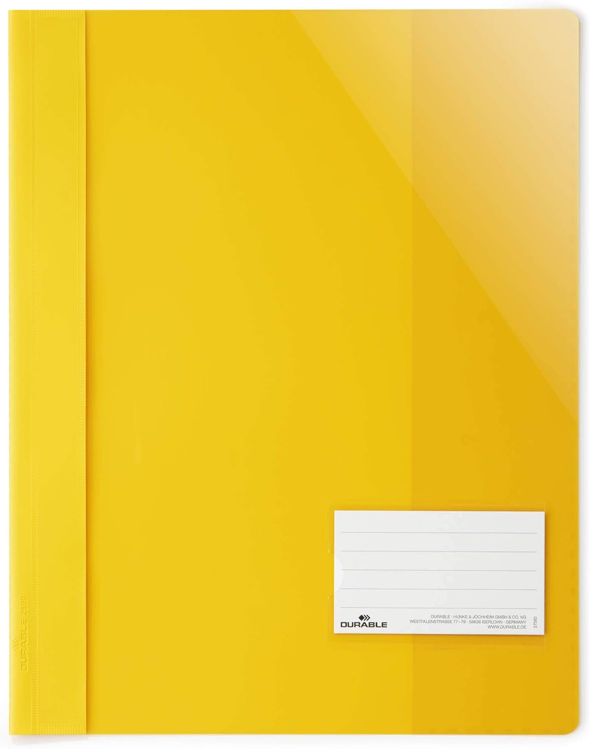 Durable 269004 Display Stapler for Din A4, Extra Wide, Yellow, Pack of 25