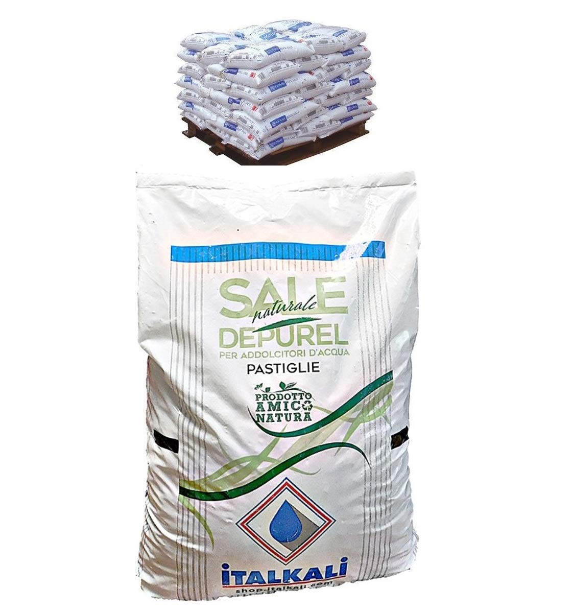 italkali depurel sel naturel adoucisseur d'eau en pastilles sacs de 25 kg – K511B de 20 sacs