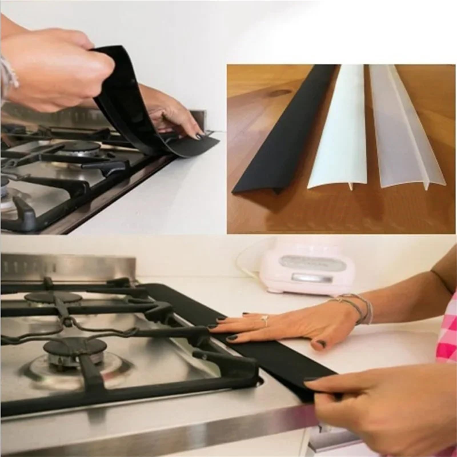 juntas de sellado transparente Tira De Sellado Silicona En Forma T, 1 M/5 M/10 Metros, Burlete Goma For Cocina, Resistente Al Agua Y Calor(T-21,10M)