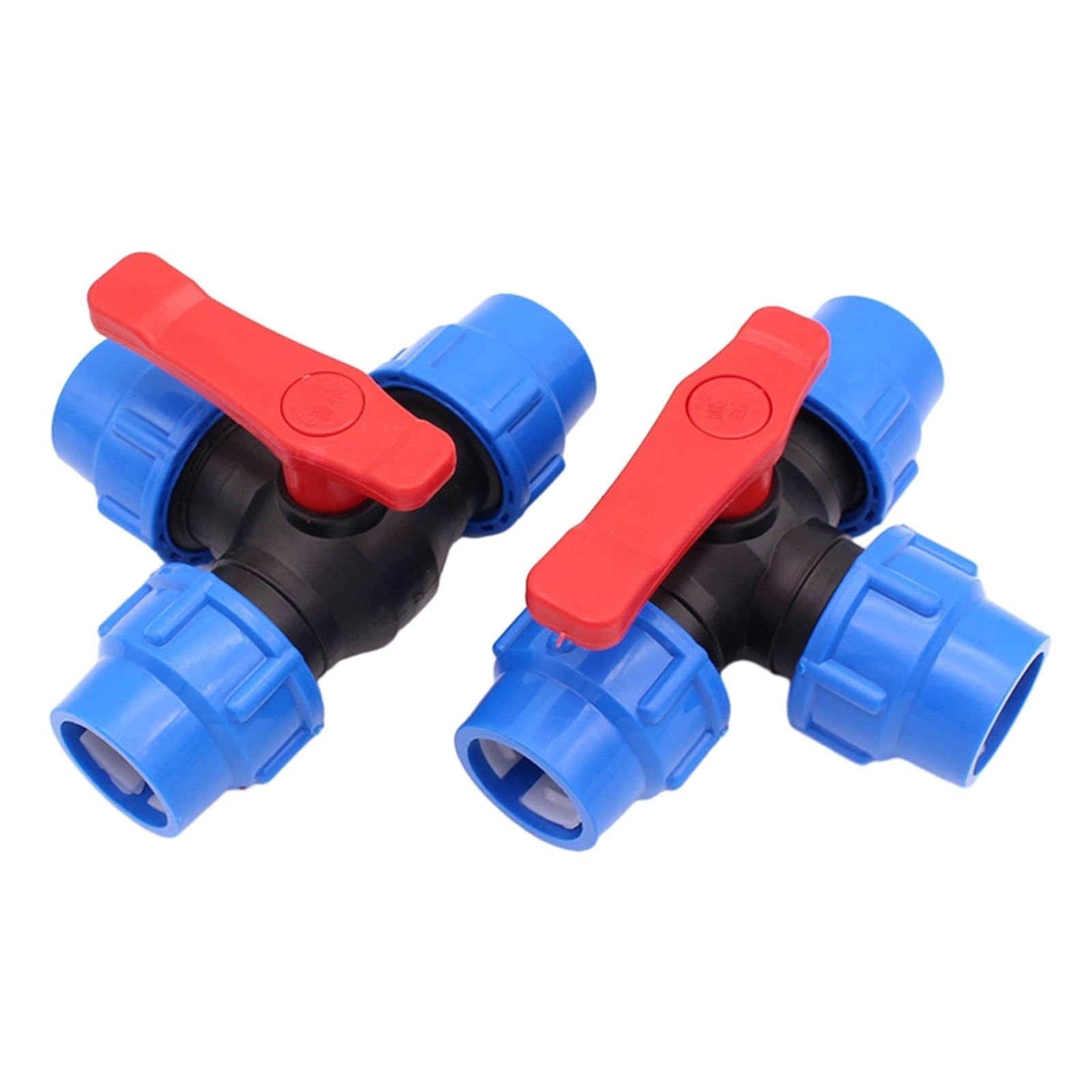 Vanne à boisseau sphérique 3 voies en PE de 25 mm, séparateur d'eau du robinet, connecteur rapide en plastique, raccords de tuyauterie d'irrigation(50mm)