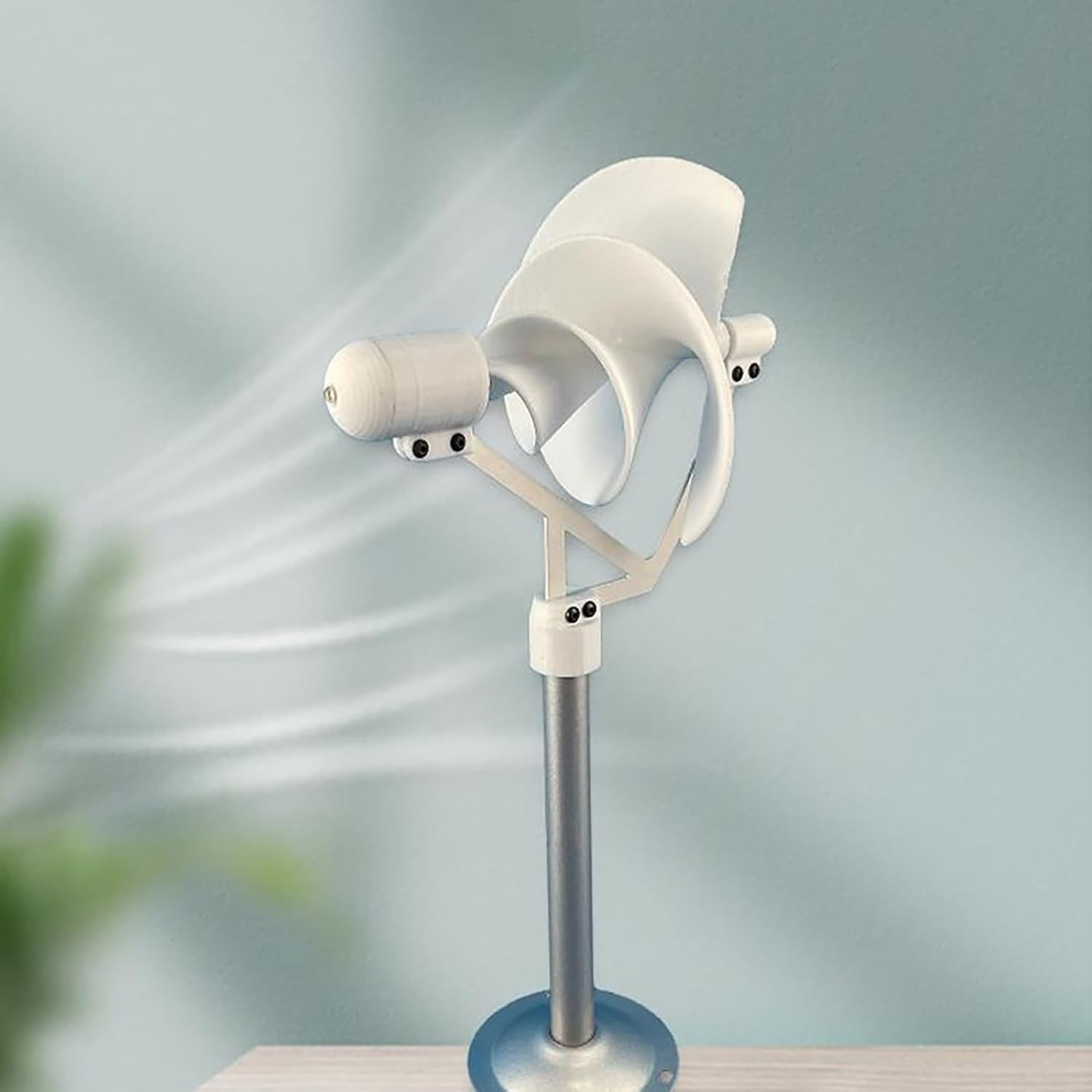 Modelo De Turbina Eólica DIY, Turbina Eólica Vertical De 12 V En Espiral con Base Antideslizante, Altura del Soporte De 190 Mm Y Potencia De Salida De 1-10 W, para Uso Marítimo, Doméstico