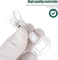 Vista 9 de Mini soporte de acrílico para letreros con clips, etiqueta de acrílico transparente con abrazaderas, soporte de nombre de plástico