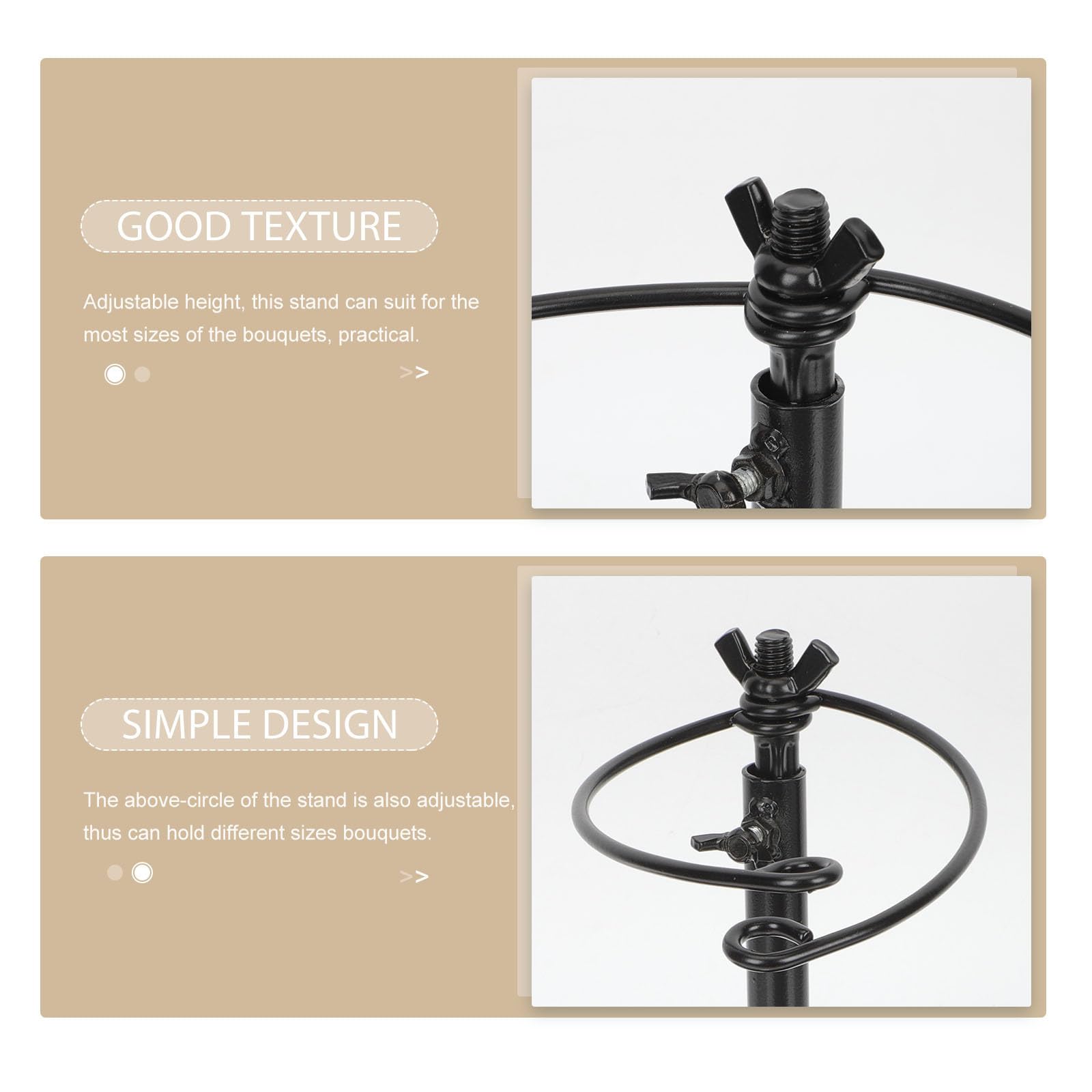 GLEAVI Tischstraußständer mit verstellbarem Halter, stabiler Blumenstrauß Präsentationsständer für den Desktop im Blumenladen