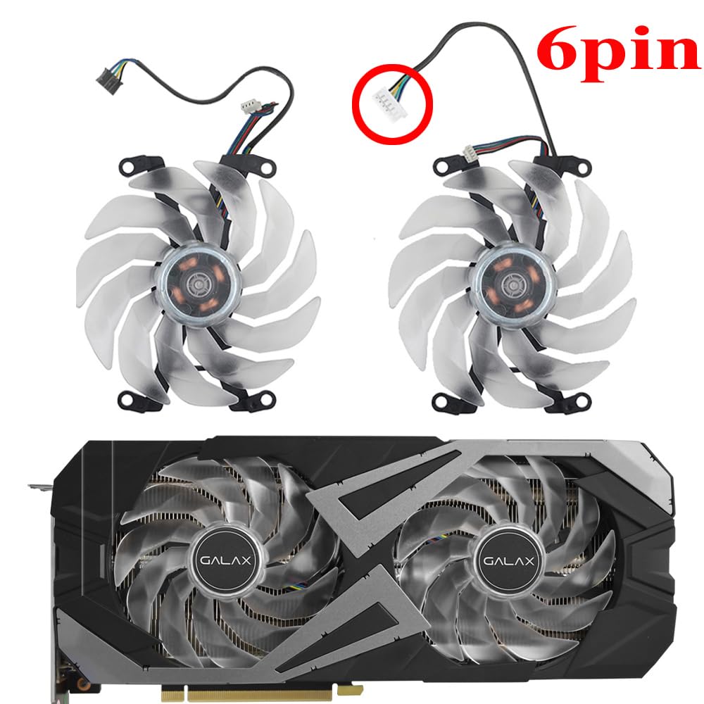 inRobert 100mm RTX3070 RTX3060 Graphics Card Fan Replacement for Galax RTX 3060 Ti 3070 EX 1-Click OC Feature Cooling Fan (6Pin Fan)