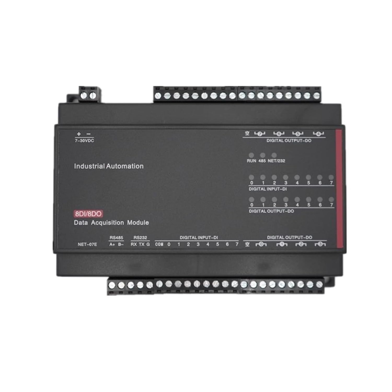 8DI8DO Combined Control System Modbus RTU Protocol Serial Port RS485 232 Digital Input and Output 1Pcs (Size : 8DI 8DO RS485)