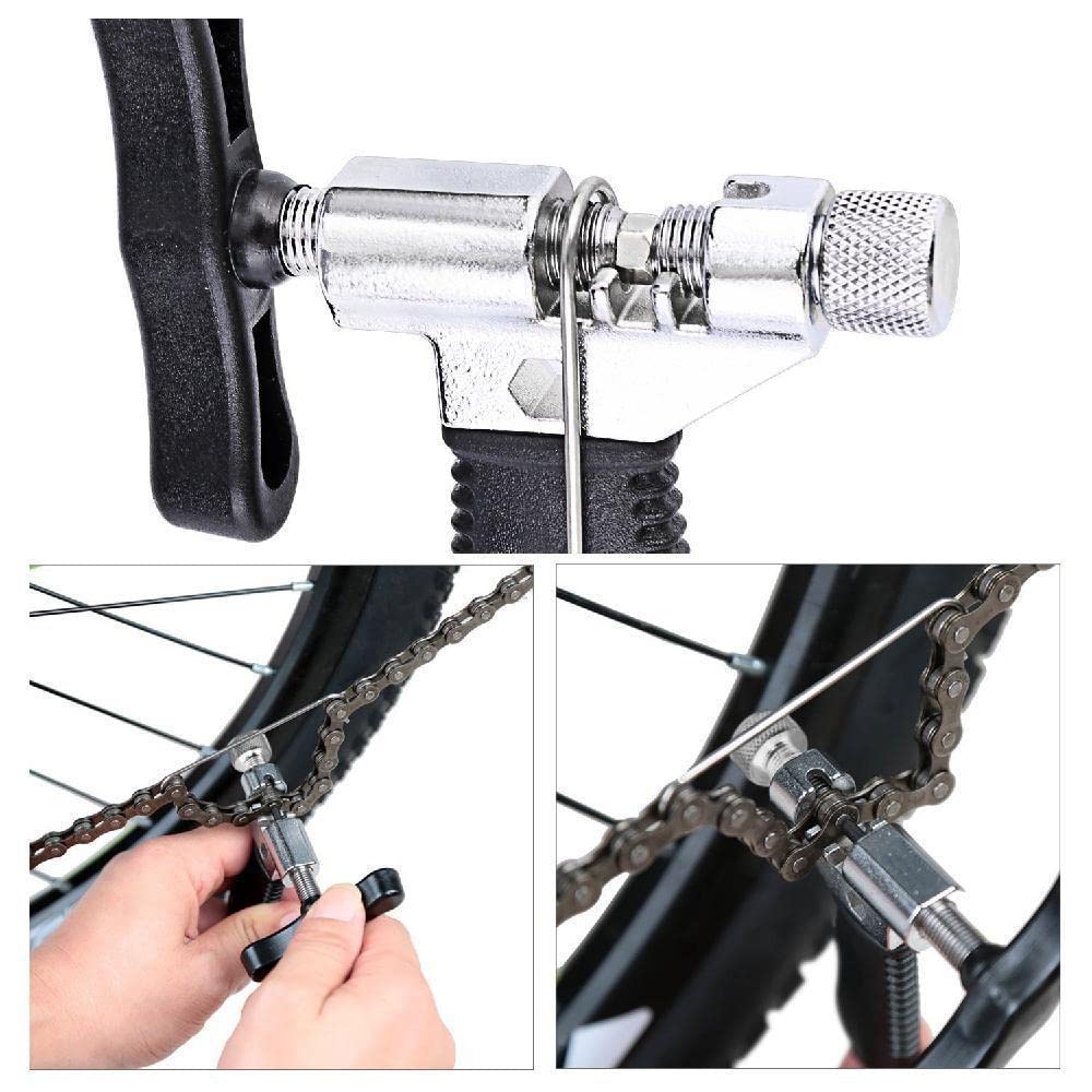 Outil Dérive Chaîne, ADEFOL Derive Chaine Pinces à maillons de Vélo Jauge 3 Paires de Chaînes Tournevis 11mm, Kit d'outils de réparation universel pour Vélo