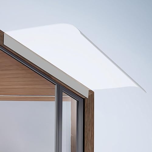 Miniatura 8 de Toldo para puerta de ventana, 47.2 x 15.7 pulgadas, toldo exterior de policarbonato para puerta de entrada exterior, toldo voladizo para puerta