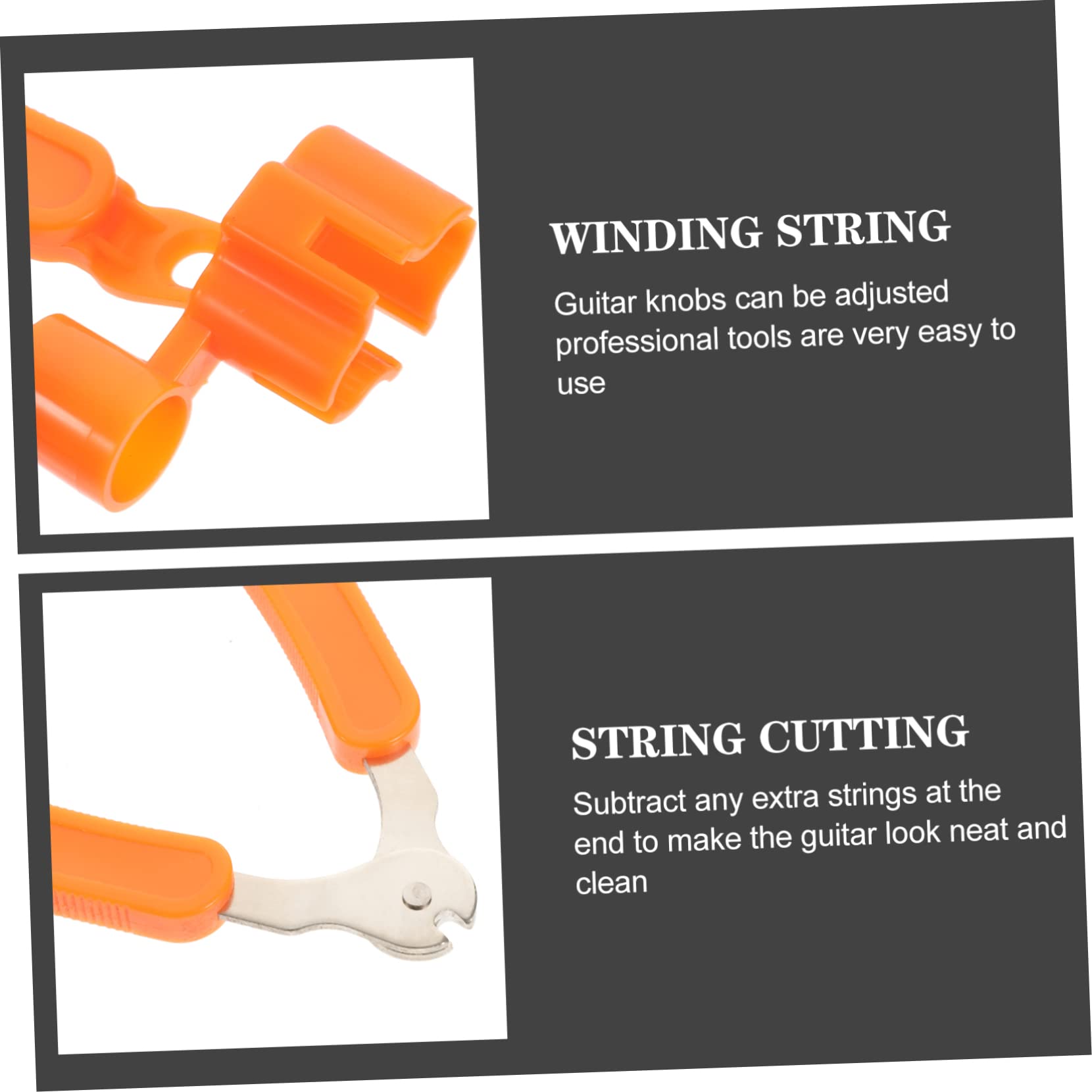 Levemolo -in-one Guitar Repair Tool Set 3-in-1 String Winder String Cutter Bridge Pin Puller for Electric Acoustic Bass Guitars