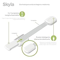 Vista 4 de SKYLA HOMES - Cerraduras para bebés (paquete de 8) a prueba de niños para el gabinete. seguridad para los niños, seguro, rápido y fácil, cierre