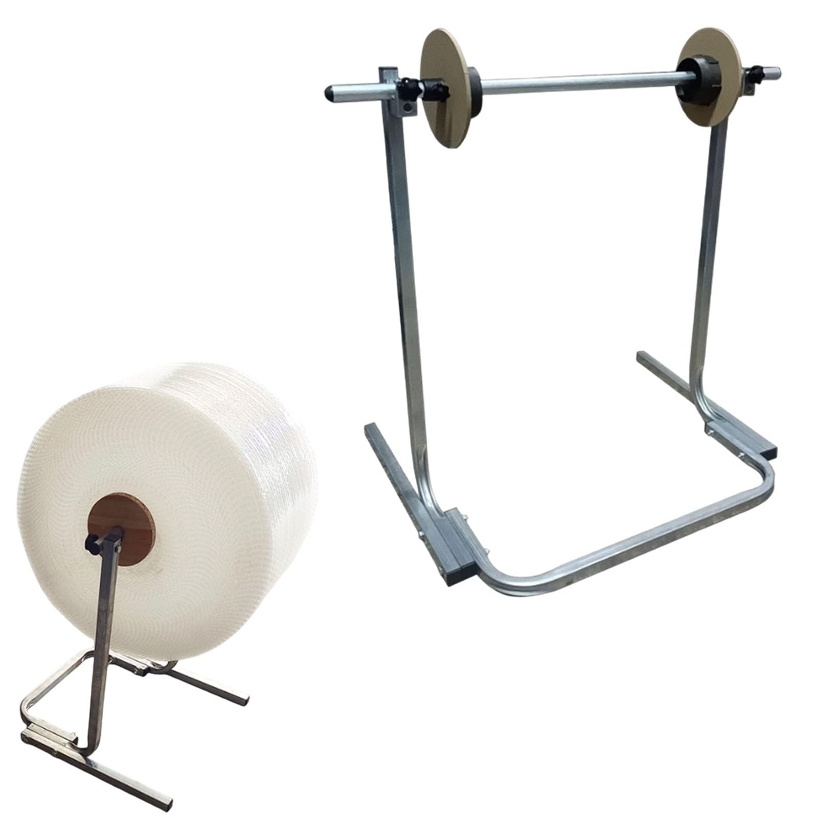 Dispenser per rotolo di pluriball - Supporto verticale per pluriball, in acciaio, dispenser manuale di pellicola in schiuma per imballaggio, trasloco, spedizione,fabbrica,express(100cm/39.37in)